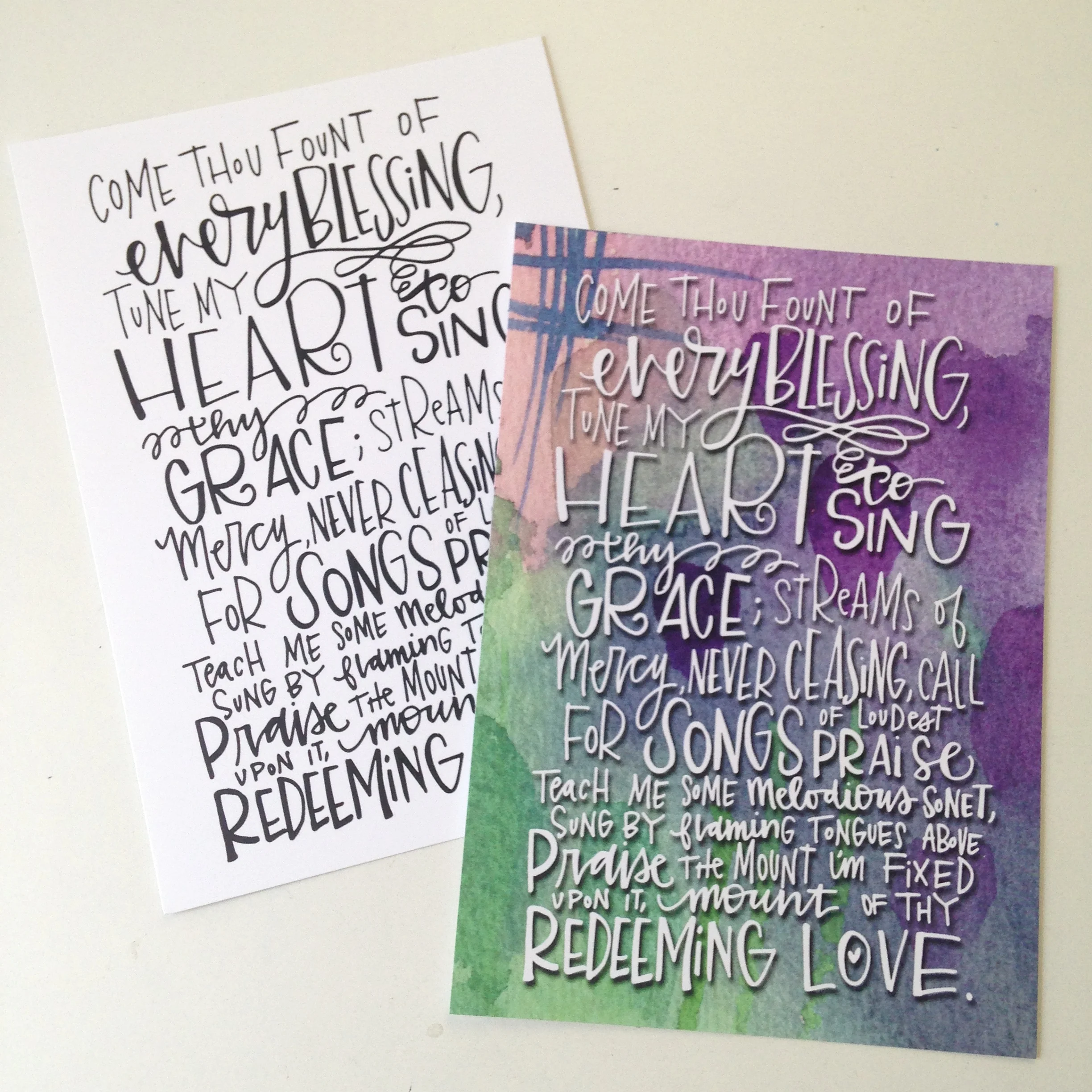 "Come Thou Fount" (Hymn) Art Print 