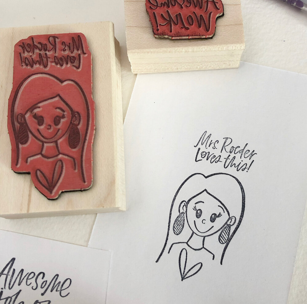 MELBOURNE MADE Custom Teacher Stamp Personalised Well Done Stamp