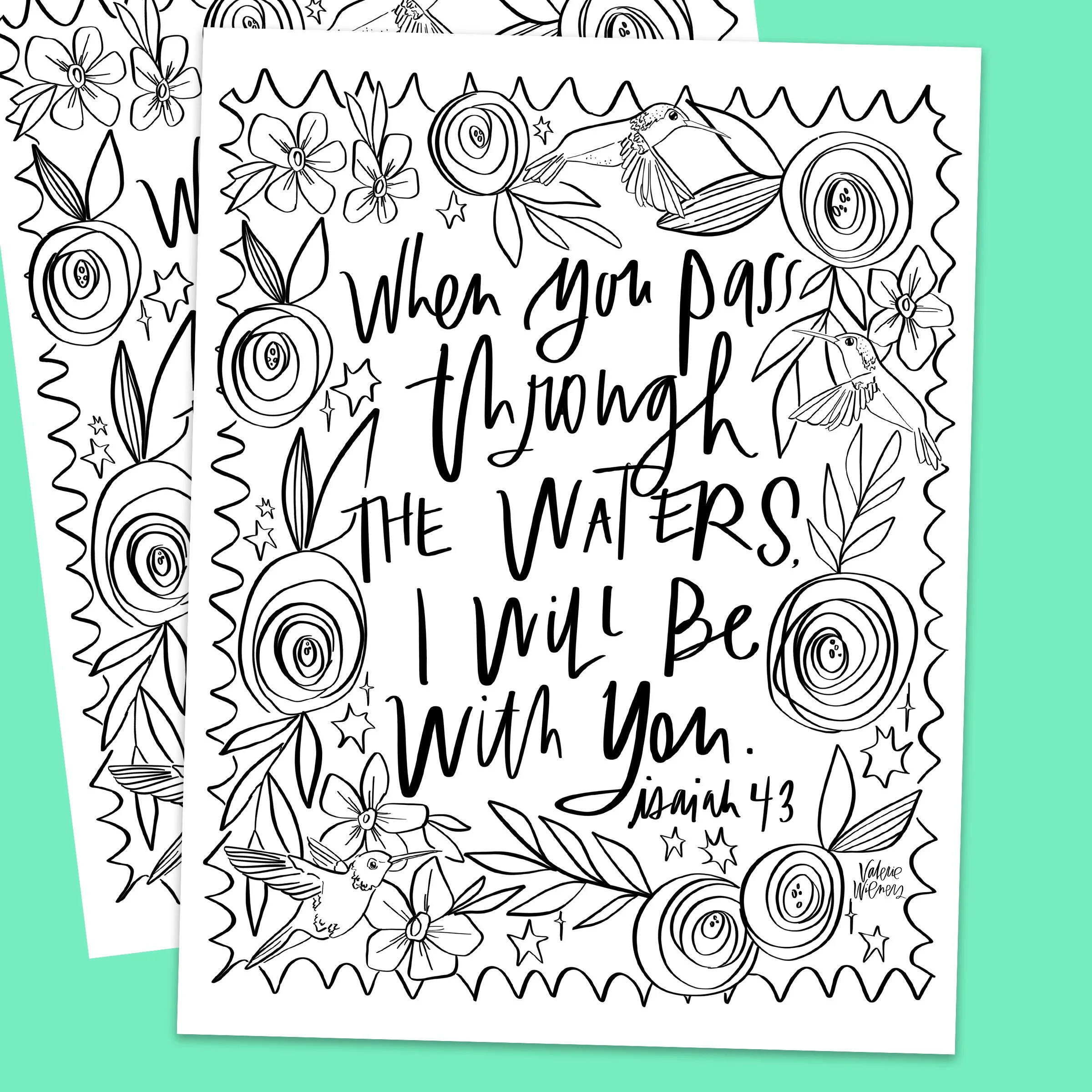 Hummingbird Scripture page