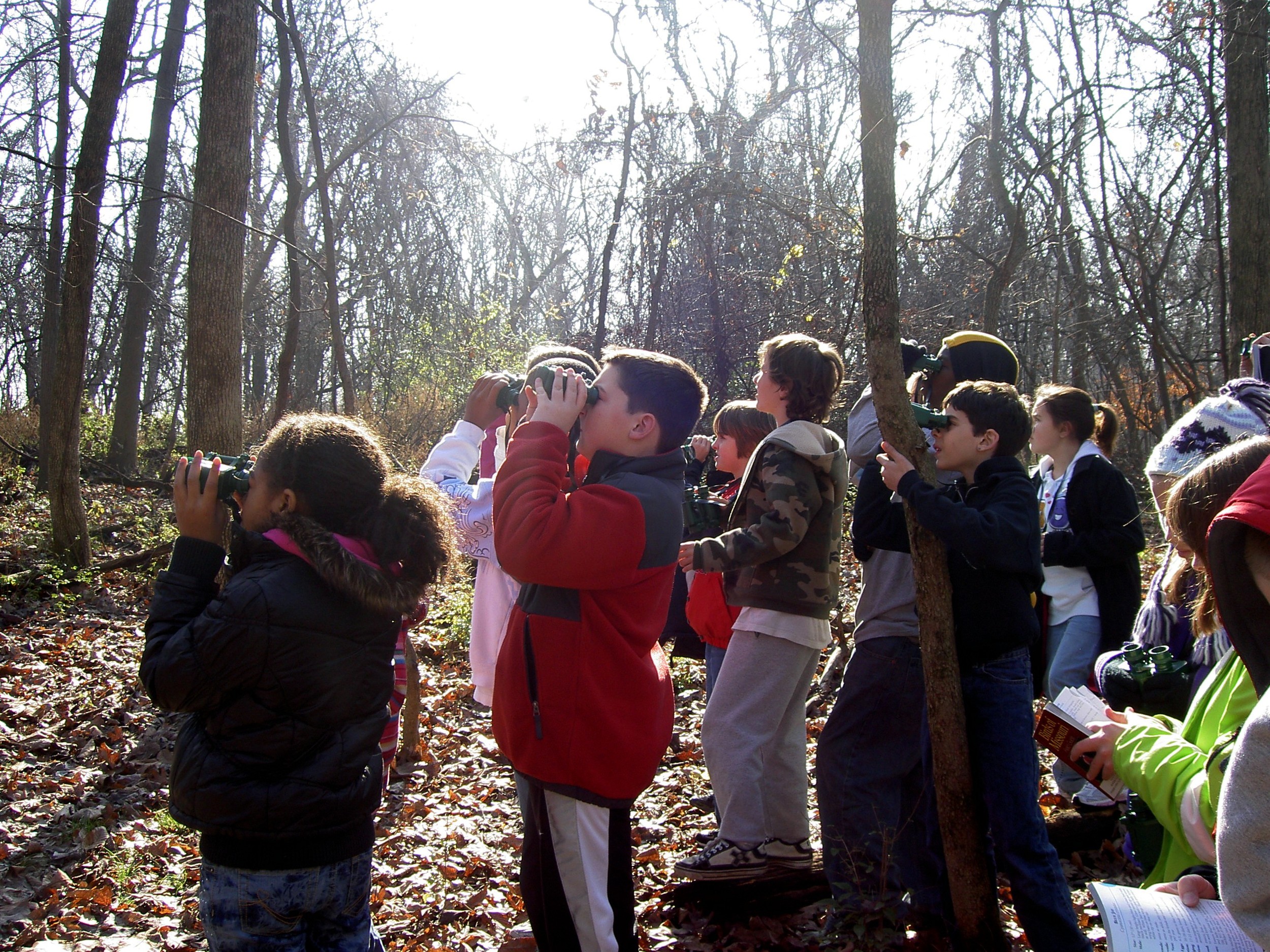 A group of young cascadian bird watchers