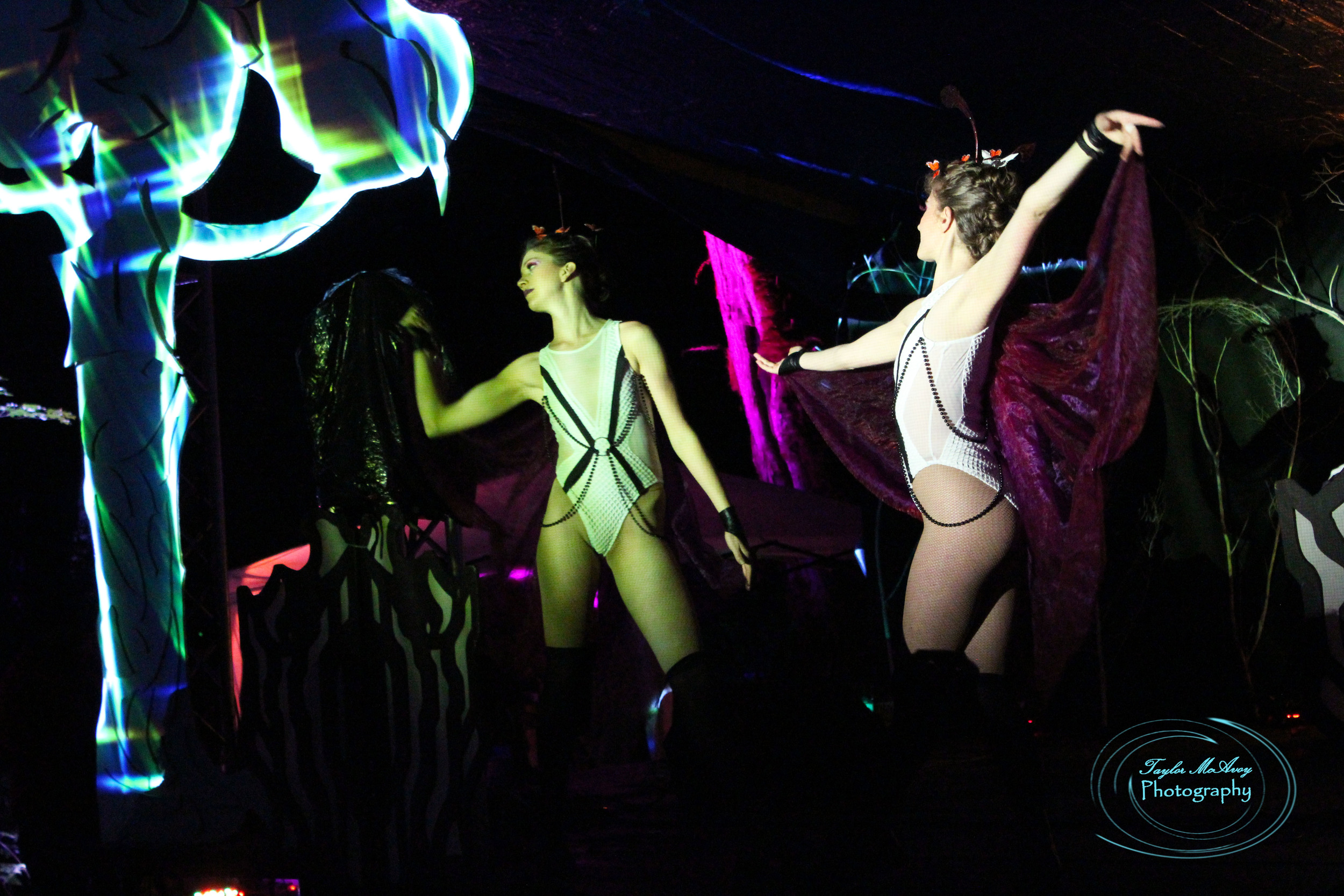  Butterfly dancers performed a ballet set at the River Stage the first night of the festival.&nbsp; 