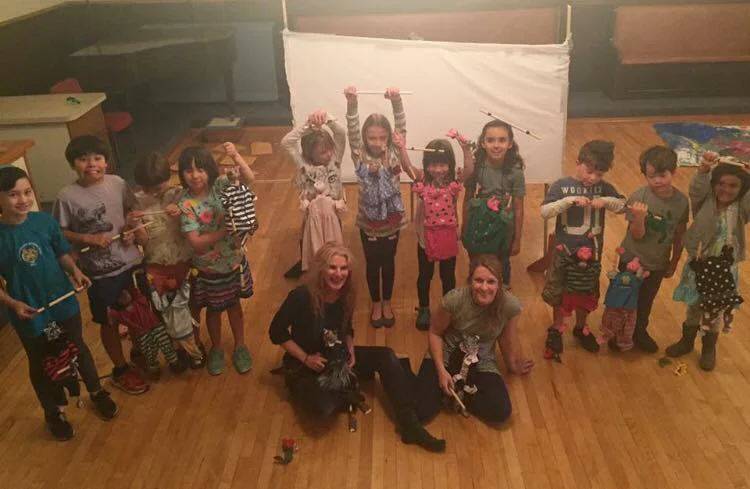 Sandy & Tamara with the marionette folk art camp