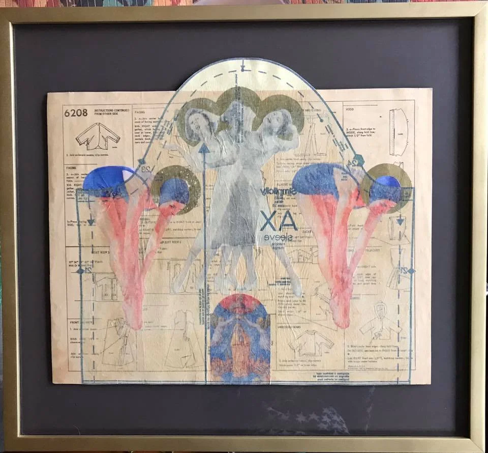 Auction Sneak Peak: "Evolution" Collage by artist Lisa Sheets.