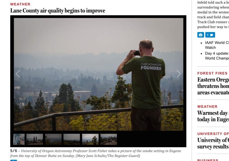 Scott Fisher, CascadiaNow! Founding Member spotted on Eugene Register-Guard