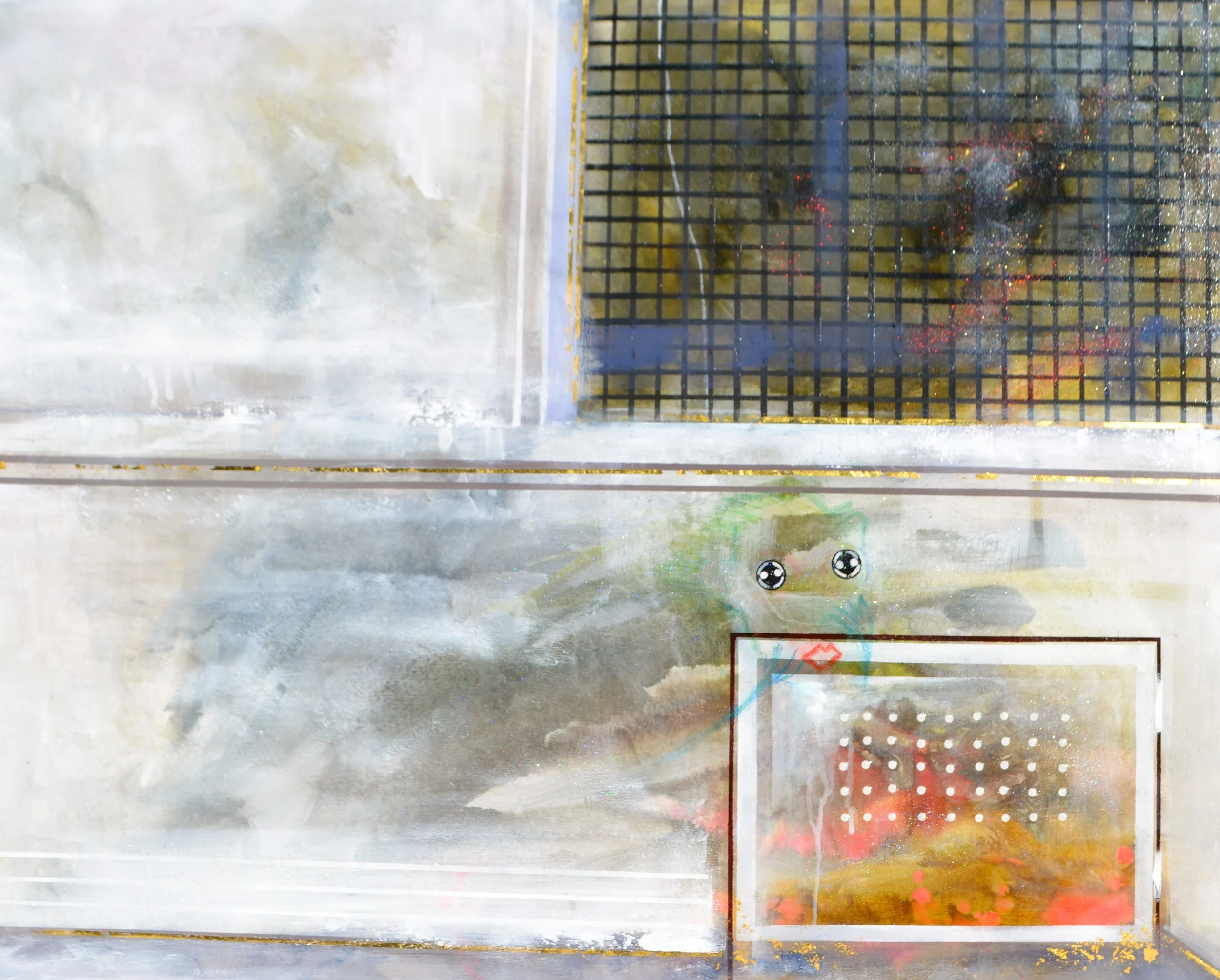   Danielle Bartlette   'Graffiti in Paris', 2015  mixed media on canvas  48''x60''  ---------- 