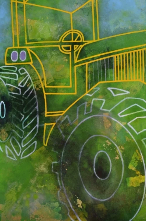 Danielle Bartlette Green Deere, 2014 mixed media on canvas SOLD ----------