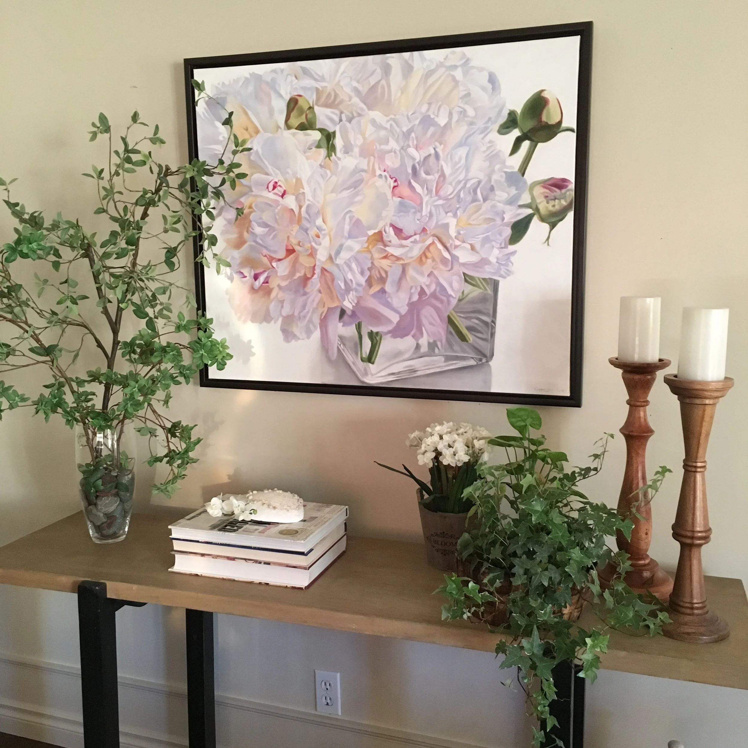 White Peony- Pastel Pair on wall 1 - small.JPG