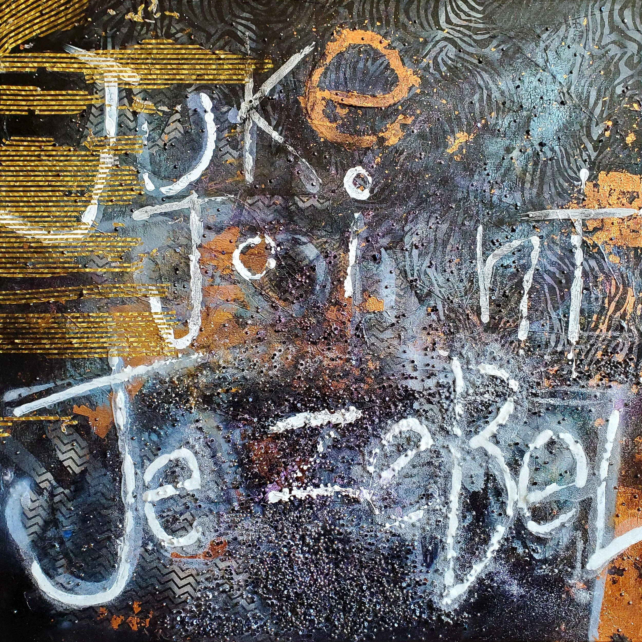 Juke Joint Jezebel  Danielle Bartlette mixed media on canvas 30’’x30’’ 2020