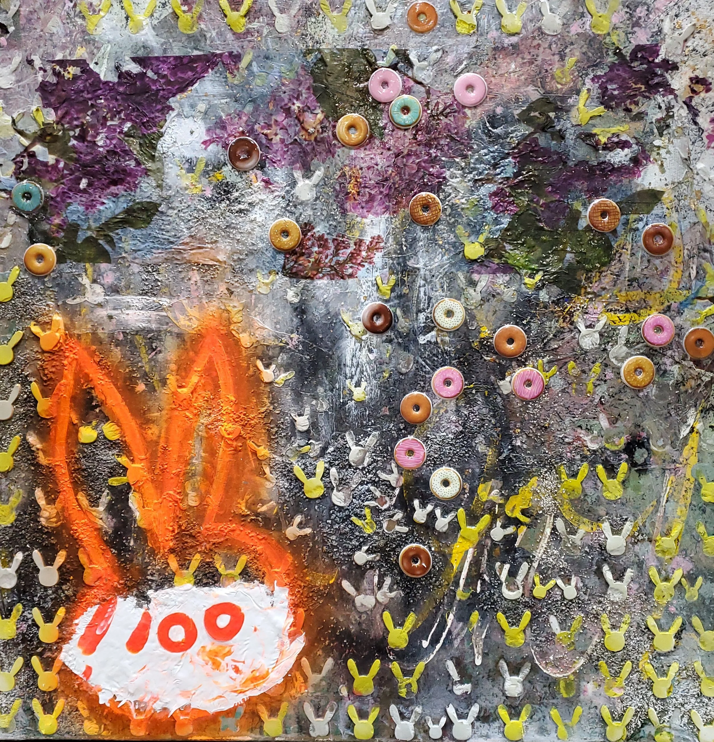 The Mess We’re In  Danielle Bartlette mixed media on canvas 30’’x30’’ 2020