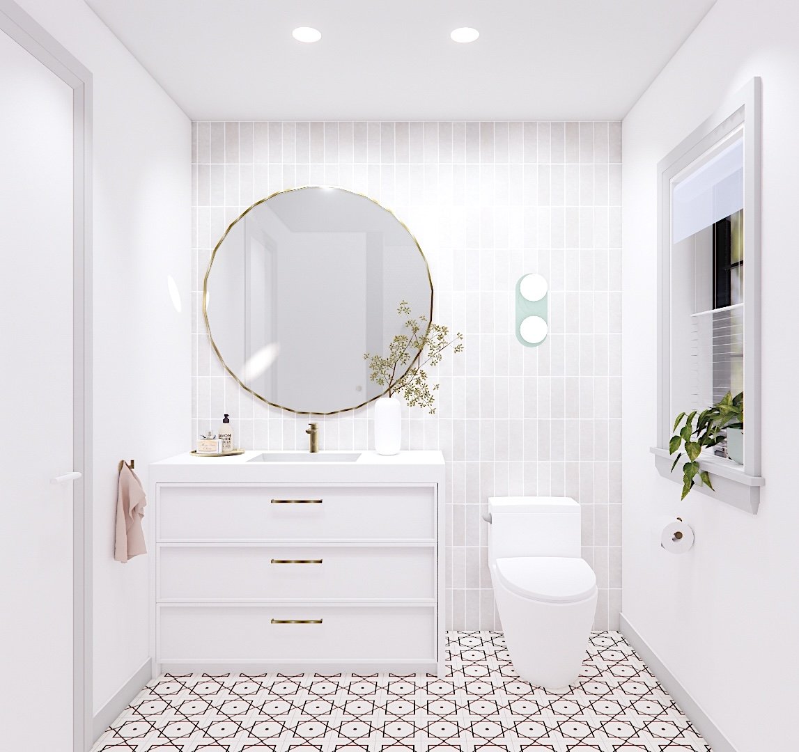  Heartfelt Haven : Bathroom Delight in Black and White 