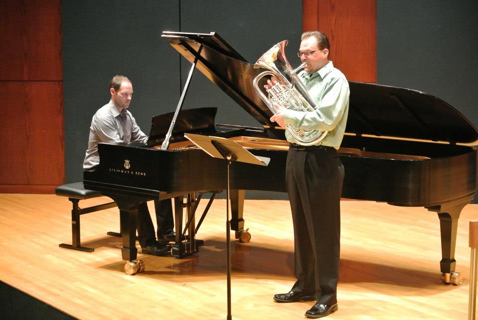 Performing "Coming Home" at the 2013 NERTEC. Composer Nathan Daughtrey on piano.