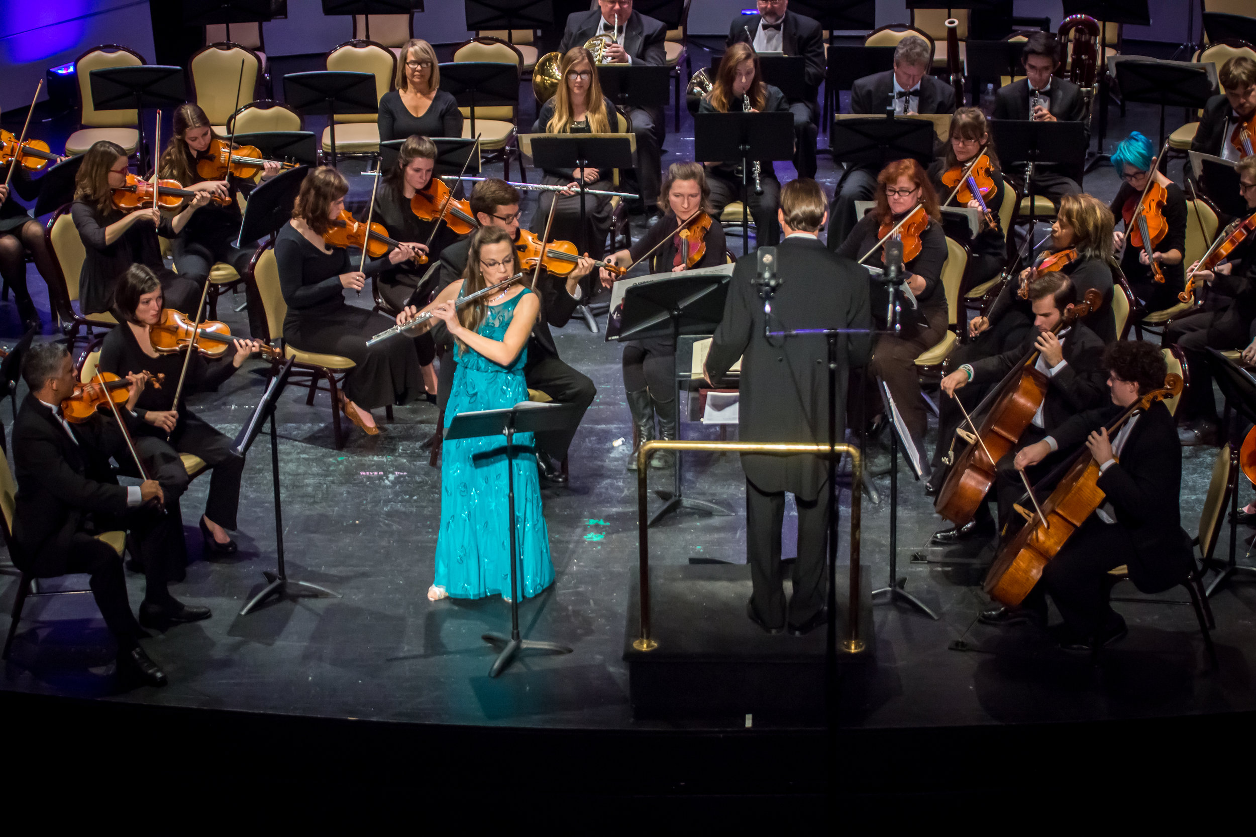 HPU Community Orchestra with soloist Dr. Laura Stevens, HPU flute professor.