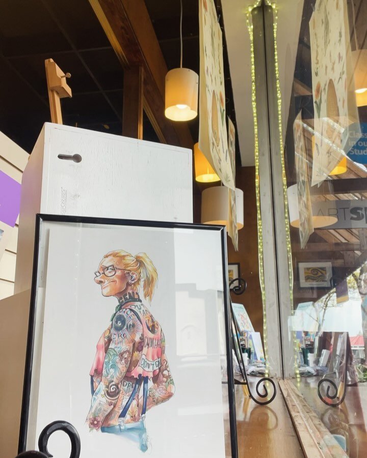 Ani-May is here and it&rsquo;s time for a new window display! We are thrilled to feature Benny Elsworth&rsquo;s @frienem art work! Come meet him in person for @artwalkedmonds Thursday, May 15 5-8pm

#artstore #artstorefronts #anime #localartist #copi