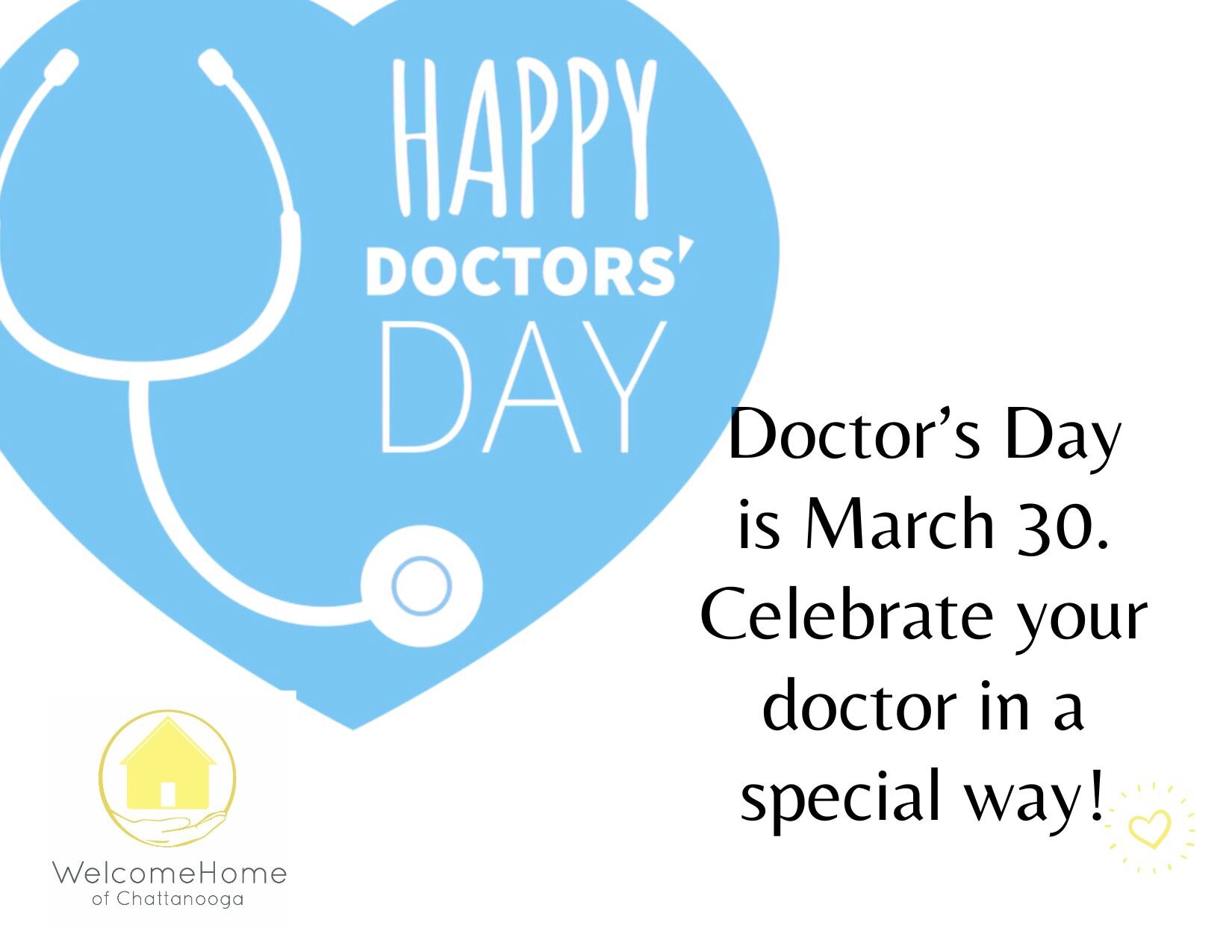 Celebrate Doctor's Day by showing appreciation to your physician through a donation to Welcome Home. We will send a heart felt letter of appreciation to your doctor expressing your gratitude. 💛🩺

 #doctorsday #gratitude #YOUareHOME💛