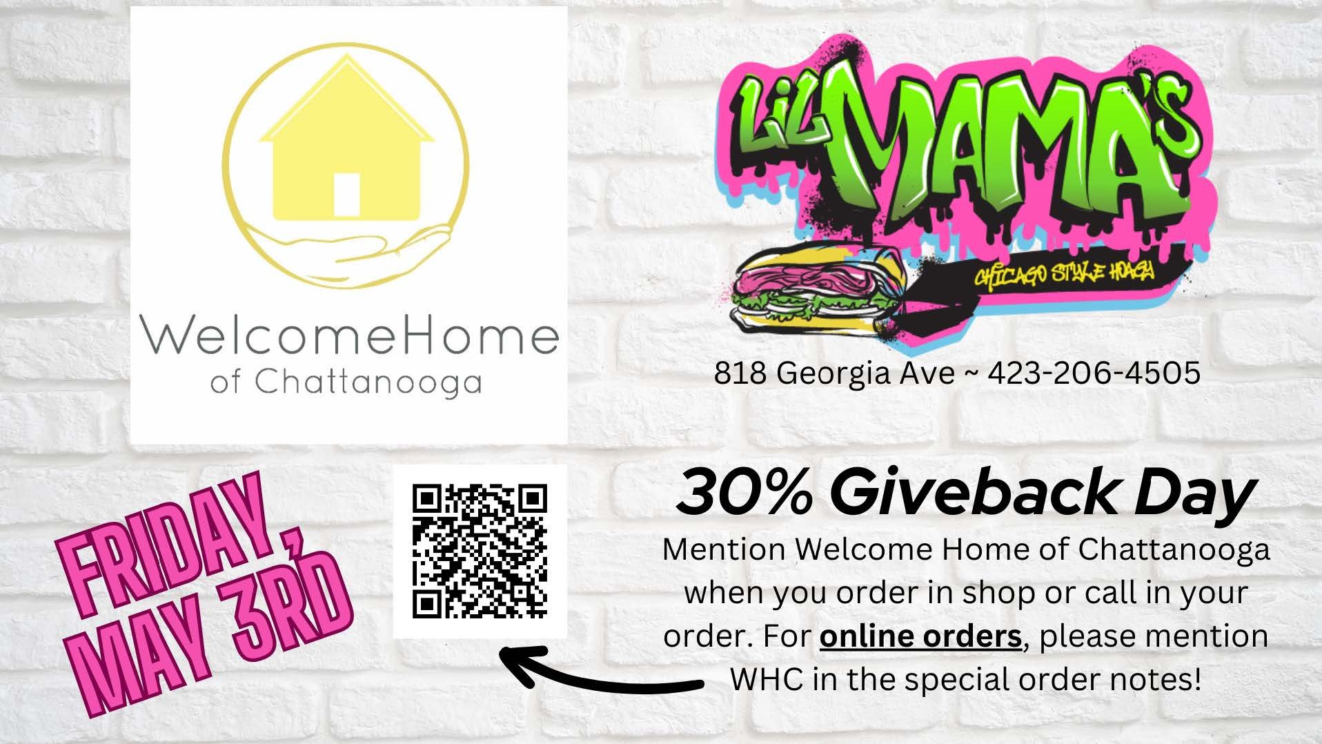 Visit @lilmamaschicagostylehoagy this Friday, May 3 and mention Welcome Home when you place your order. We're so thankful for their partnership 💛

 #youArehome💛 #giveback
