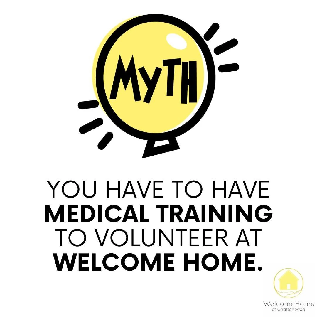 You don't need to be nurse or healthcare worker to volunteer at Welcome Home&mdash;all you need is a compassionate heart. 💛

Our local hospice handle all specialized medical care. Our volunteers help provide warm meals, companionship, transportation