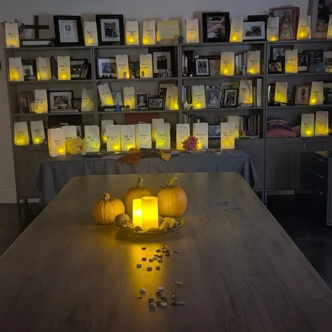 All Souls &amp; Saints Day at Welcome Home is a special time of reverence. 

Join us this Sunday from 5:30 - 7 P.M. as we honor and remember all the souls who have passed on. Light a candle, lay flowers, or create something to remember them by. 

Who
