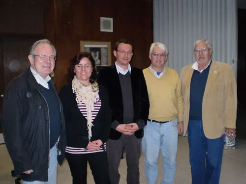 From left: Ambassador Dr. Peter Moser, Dr. Christina Antenhofer & Dr. Andreas Oberhofer, University of Innsbruck, Dr. Günter Bischof (Center Austria), and Dr. Allen Millett (Eisenhower Center for American Studies)