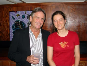 Kreutner talking to singer/songwriter Spencer Bohren.