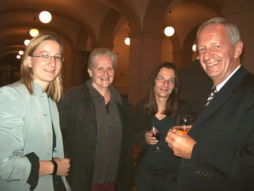 Prof. Franz Mathis (right) with Institute for American Studies faculty.