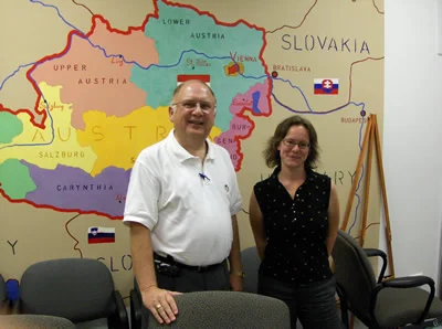 Pictured: Dr. Carl Drichta, Dean of Metropolitan College and Petra Rabitsch