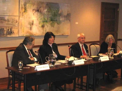 From left to right: Irving Louis Horowitz, Founder and Chairman of the Board, Transaction Publishers; Eva Nowotny, Austrian Ambassador to the United States; Guenter Bischof, Director, Center Austria, University of New Orleans; Dagmar Herzog, Professor of History, City University of New York, Graduate Center