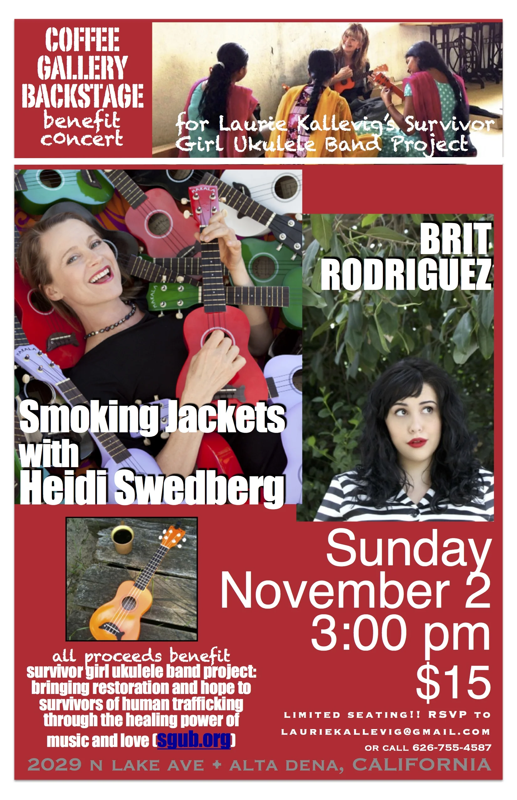 benefit at the coffee gallery -- the smoking jackets with heidi swedberg; and brit rodriguez