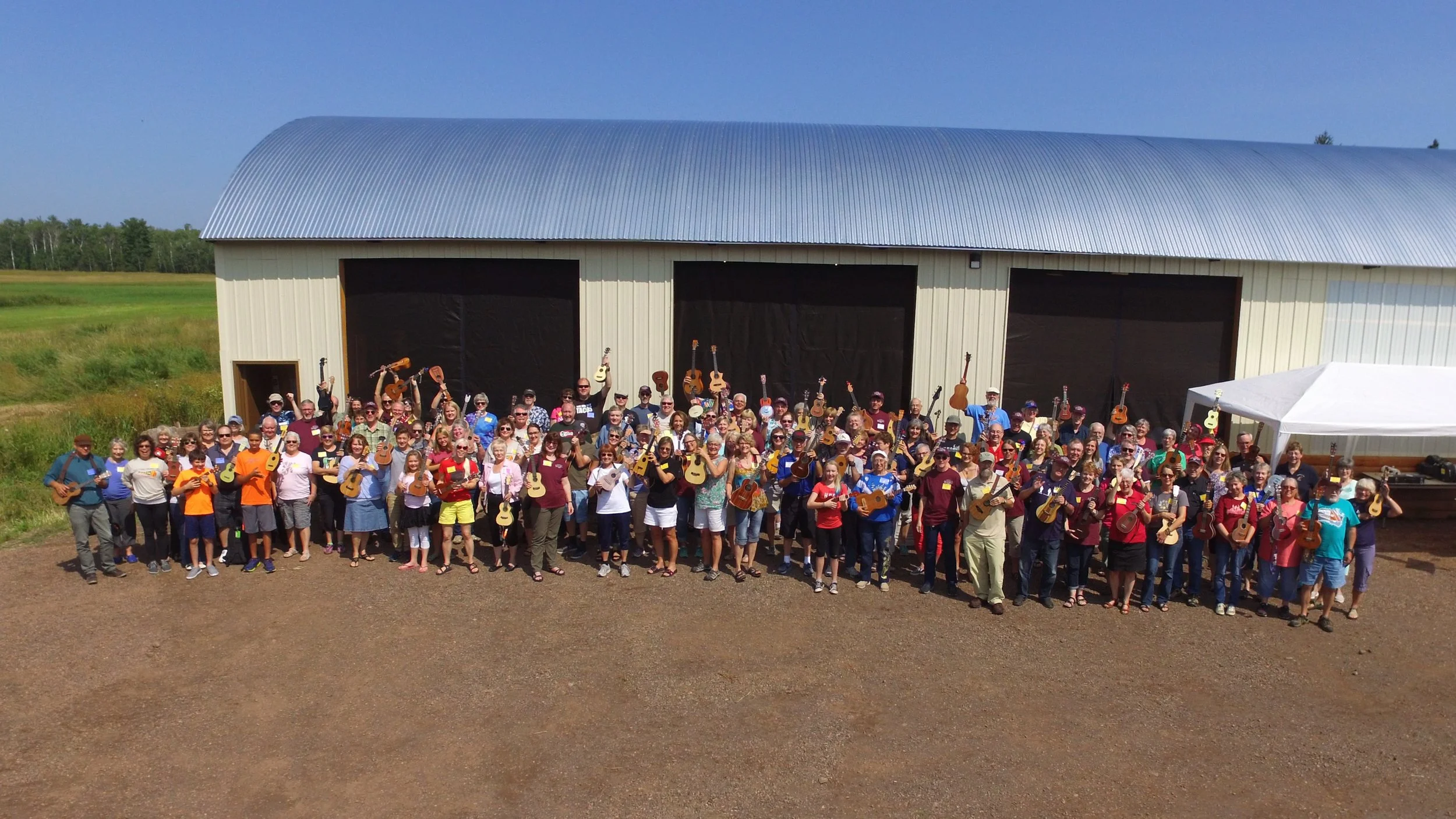 drone photo of the 2017 silver creek international ukulele carnival. can you find me?