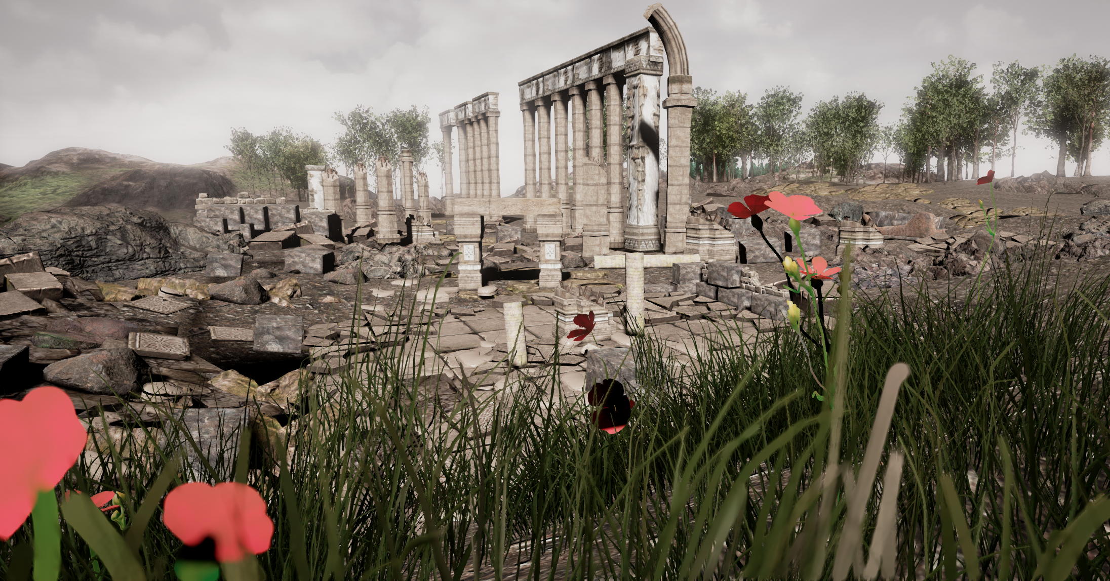 A high resolution screenshot after all post processing effects were implemented