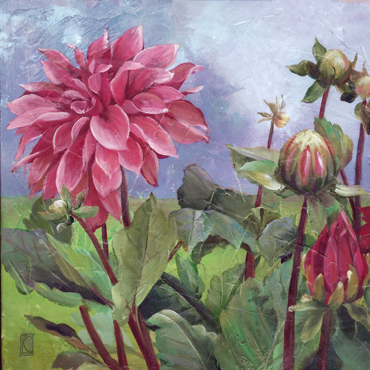 '13Dahlias Red, sky.jpg
