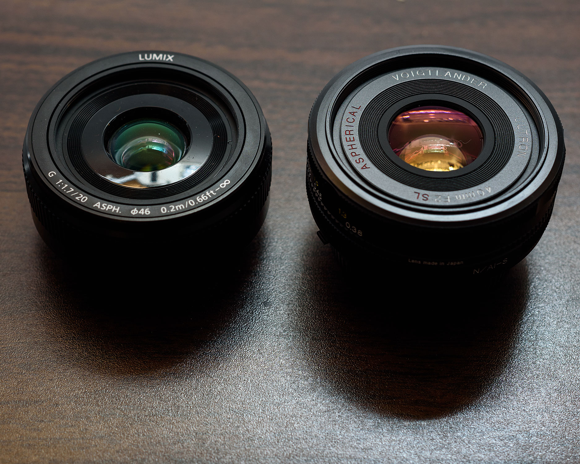 Forgive the dust on the 20mm lens... :P