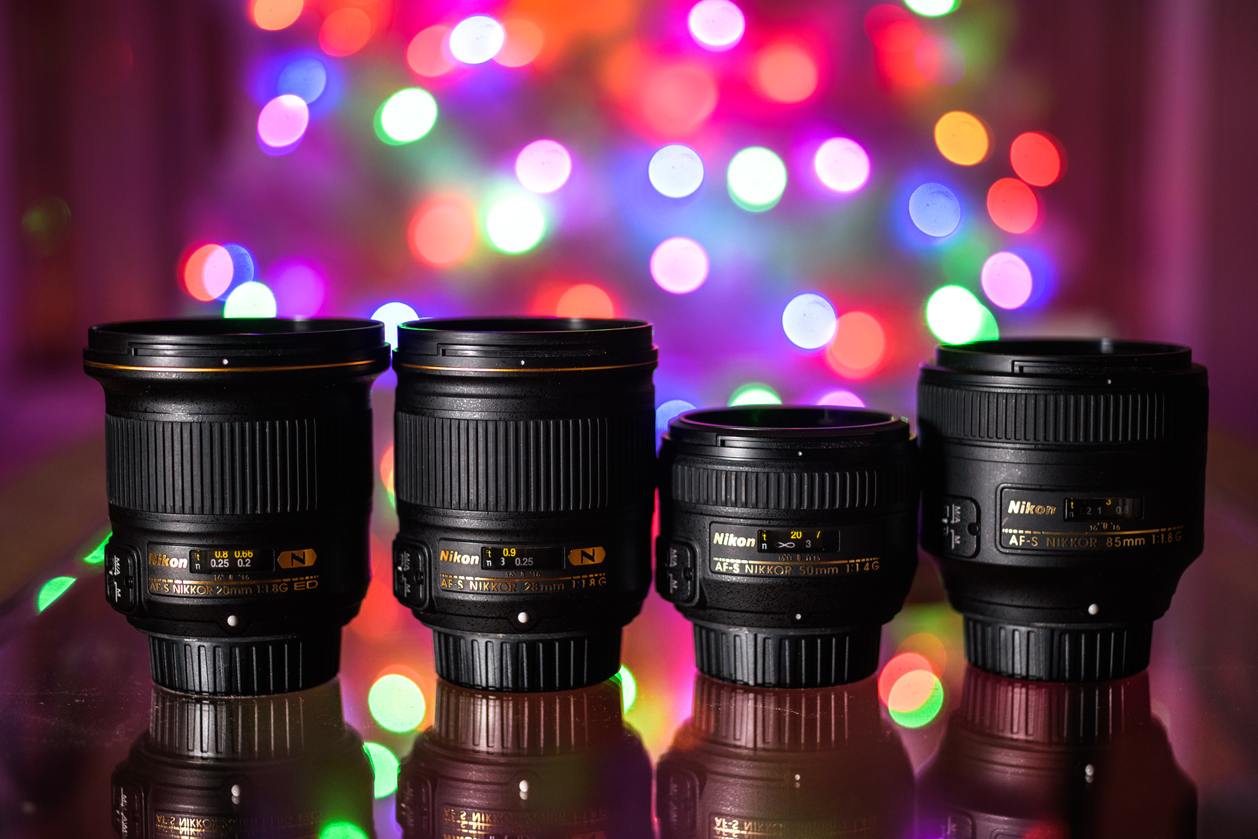 Nikkor G lenses, overcorrected for the night KHONG