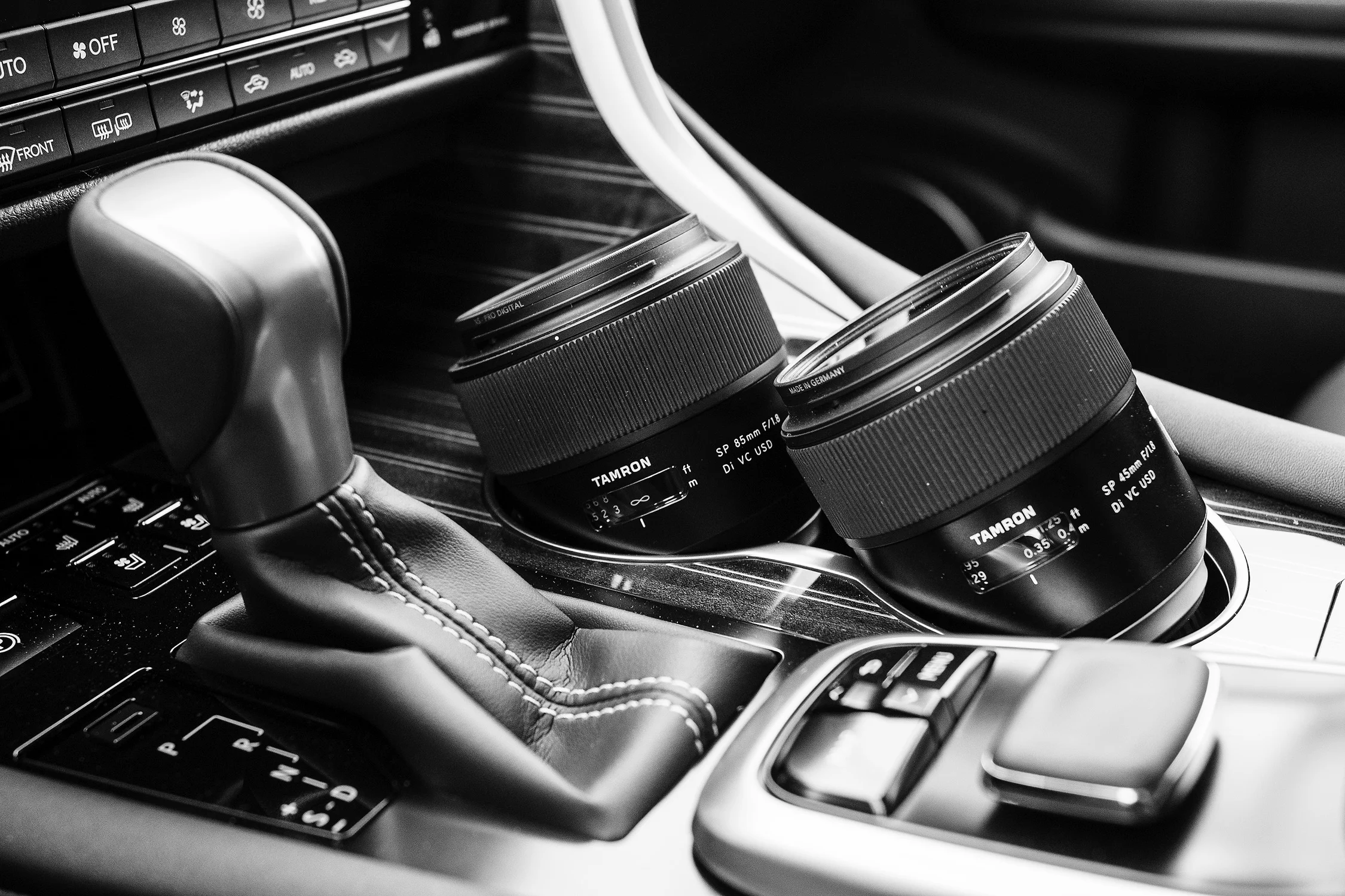 Tamron modern prime lenses used during my commercial photoshoot with Lexus Canada.