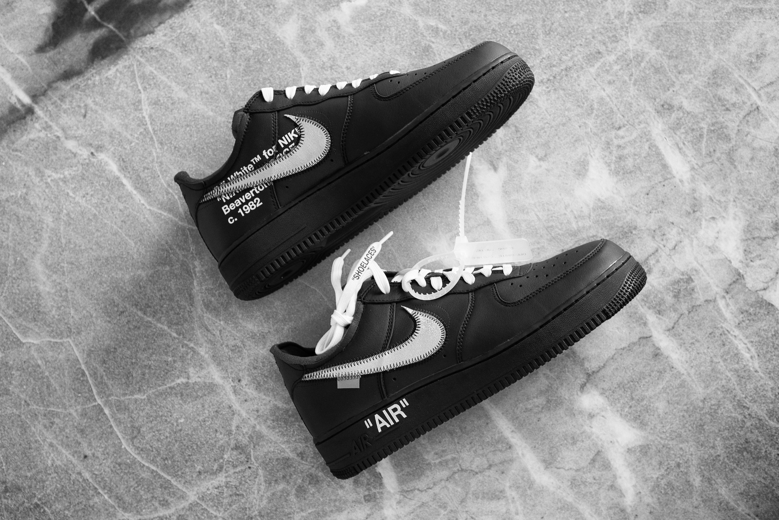 Nike x Off-White Air Force 1 MoMa  Nike shoes outfits, Black nike shoes,  Nike shoes air max