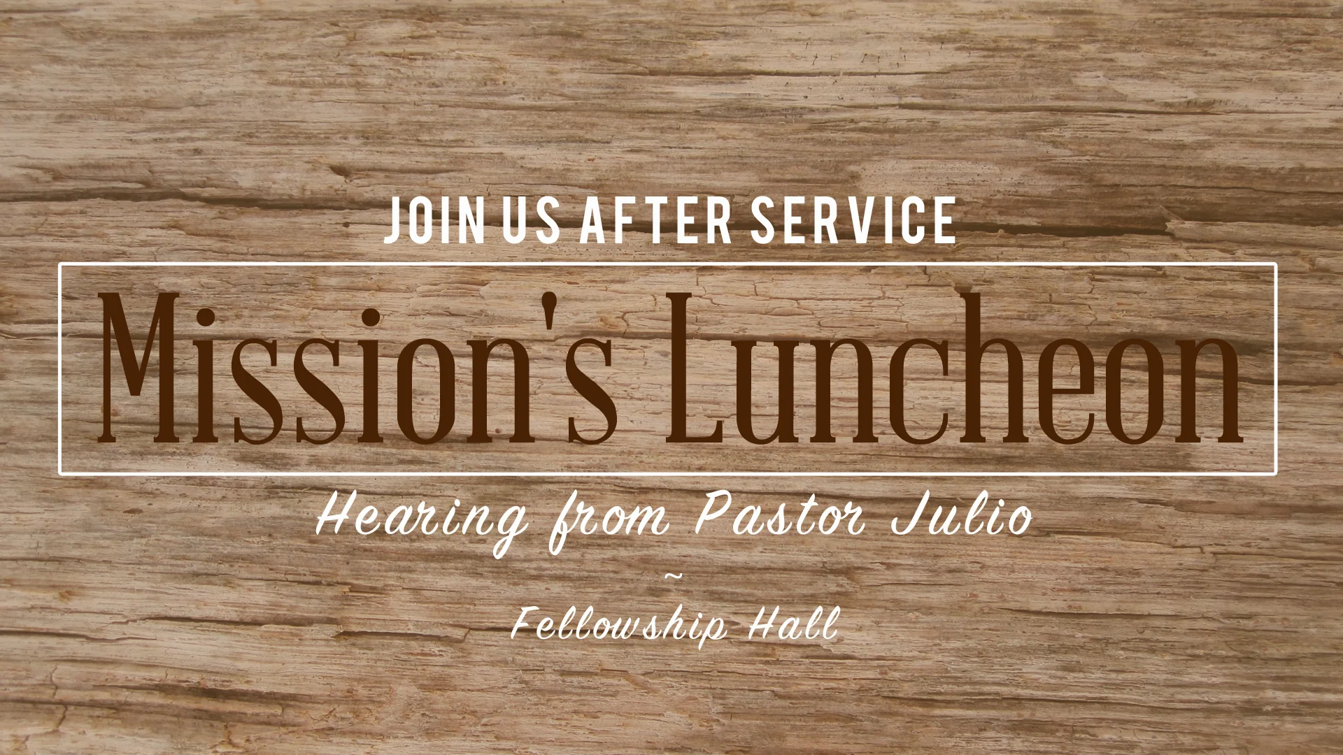 Mission's Luncheon