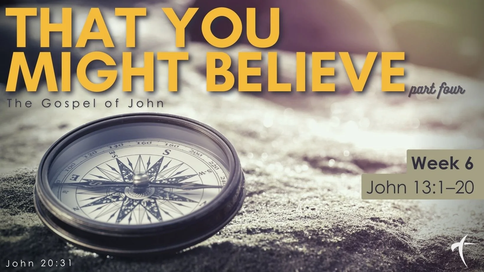 That You Might Believe, part 4 (week 6) — John 13:1–20