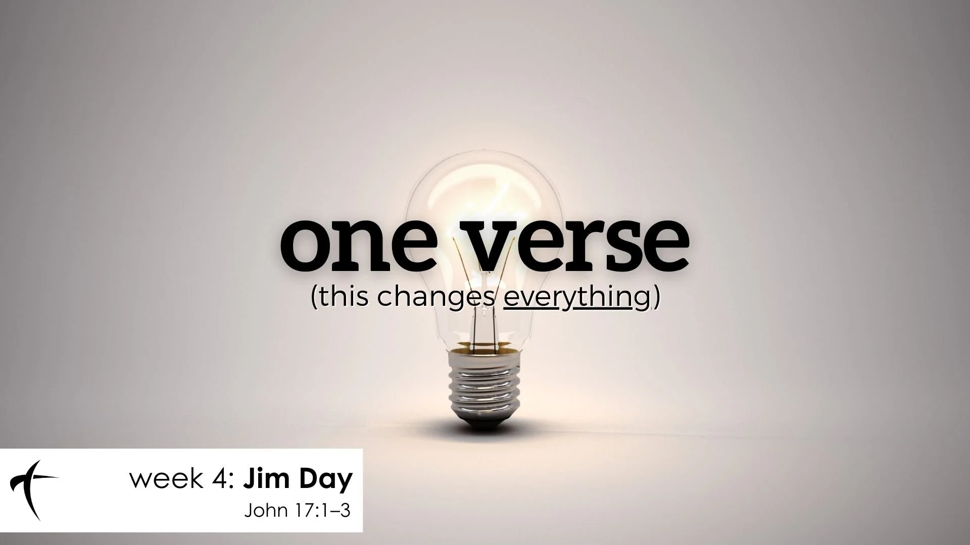 One Verse (week 4: Jim)