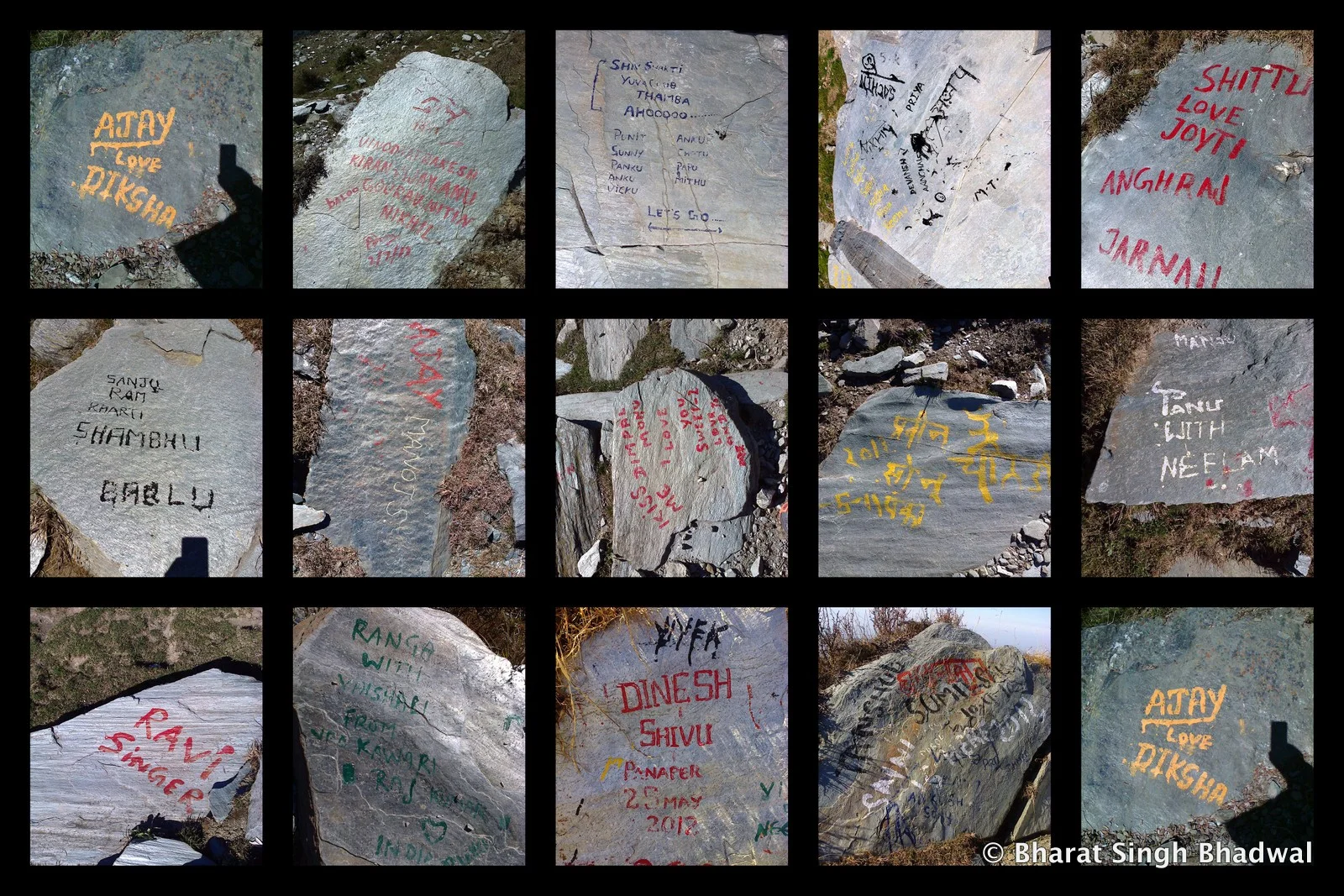 Don't leave you names on trails. It is NOT