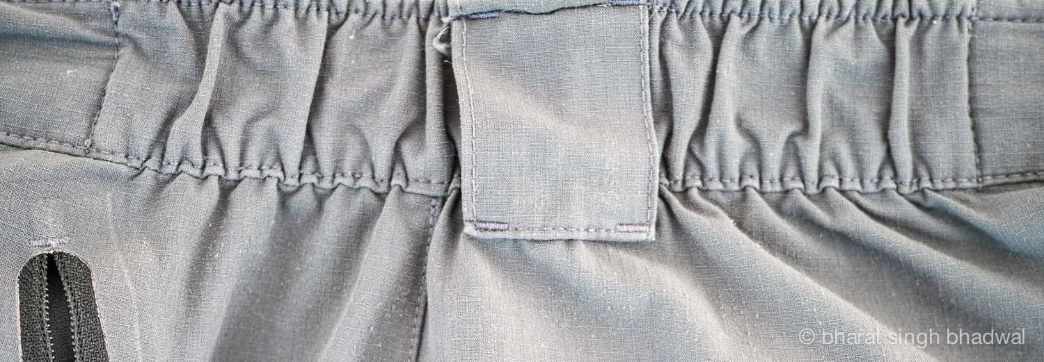 Partially elasticised waistband