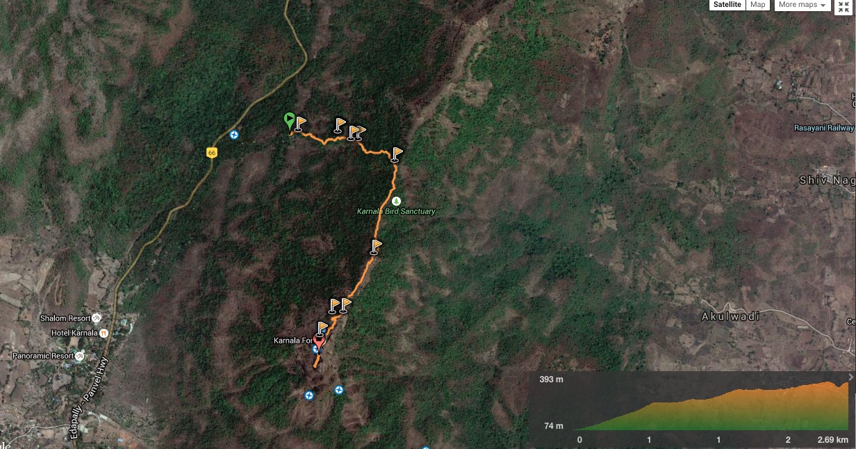 route overview - karnala fort trail