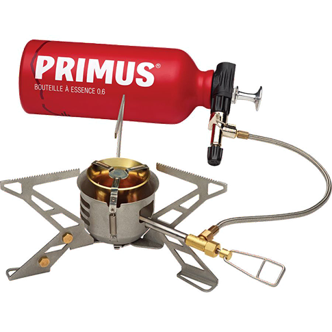 Liquid Fuel Stove with pump inside fuel bottle. Image courtesy primus.eu