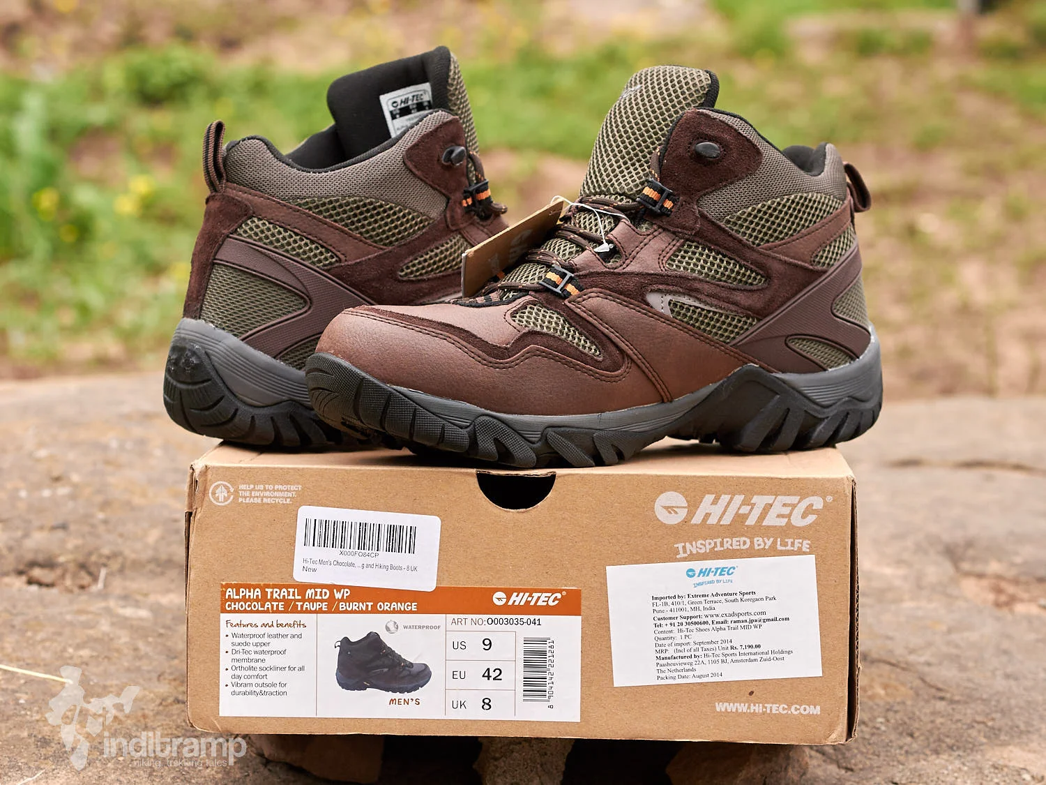 Hi-Tec's Alpha Trail Mid. The pair that we own and are quite happy with