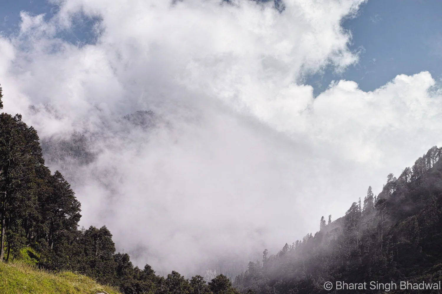 The approaching whiteout was a cause for consternation and worry on the Jalsu Pass ascent.