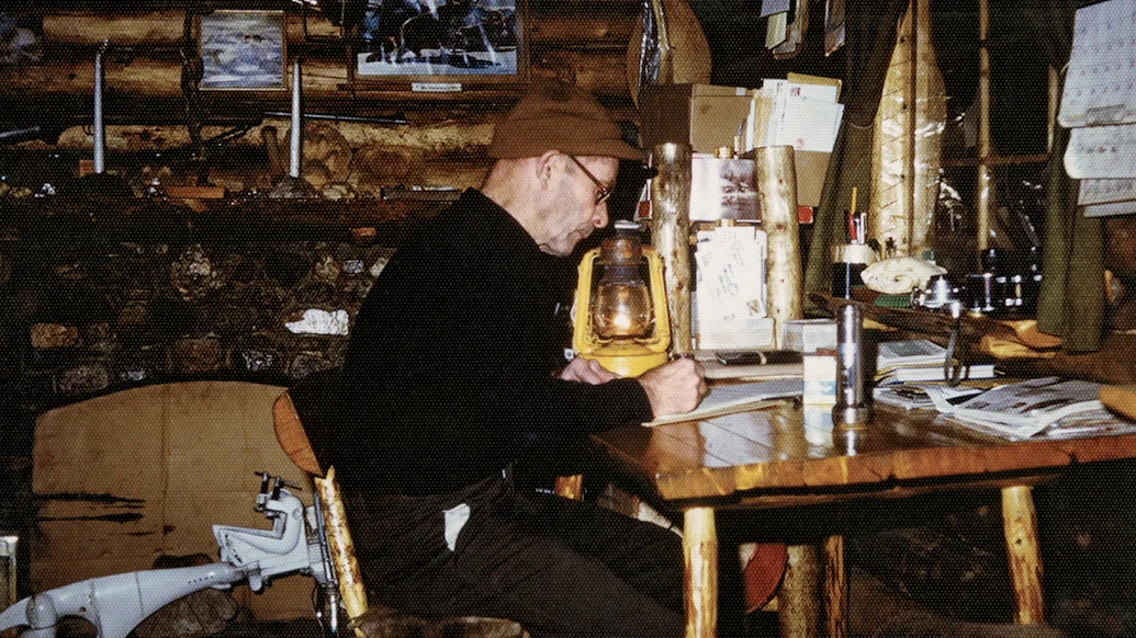 Dick at his table (Photo courtesy NPS)