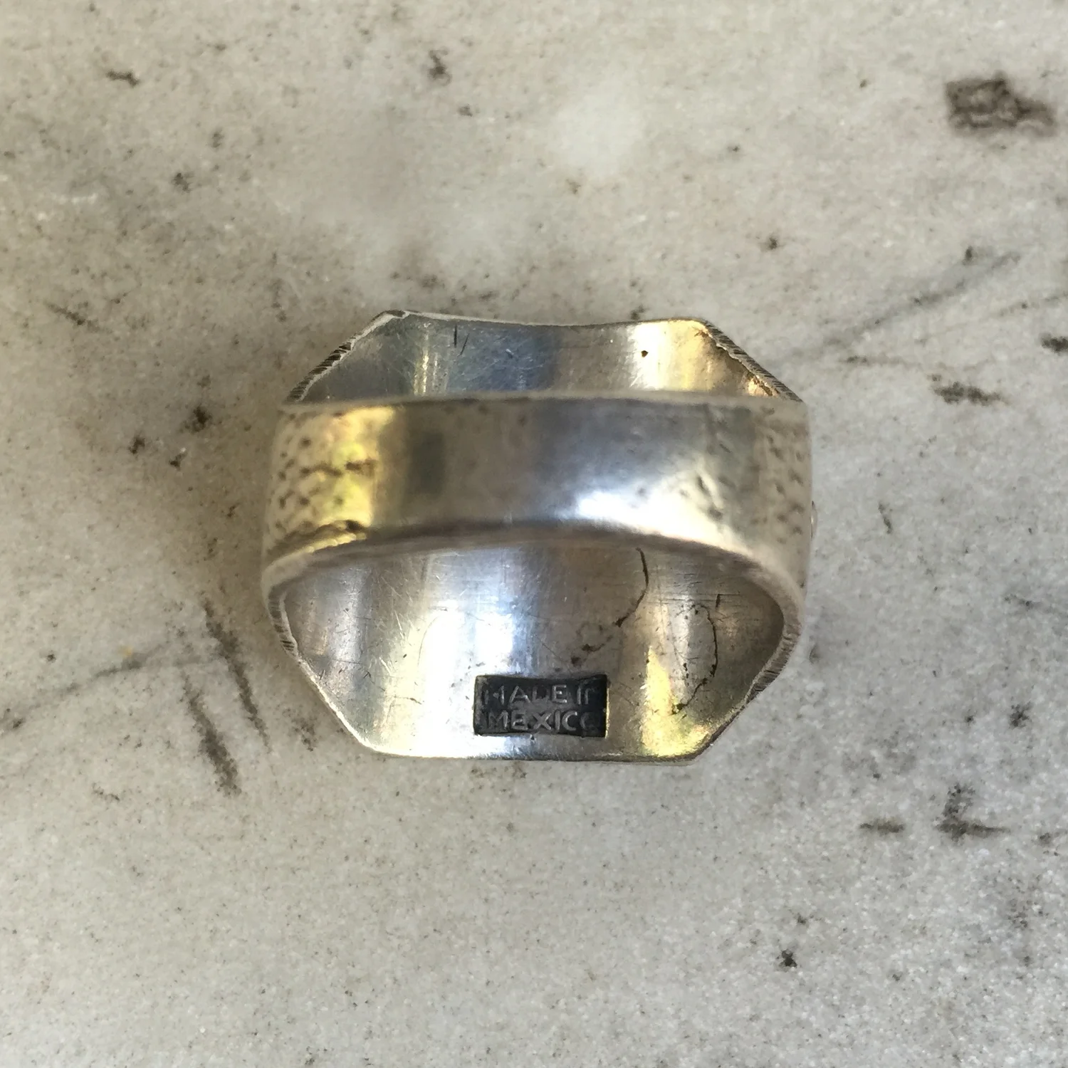 Vintage WW2 USAAF Pilot Wings Federal Eagle Mexican Silver Ring 