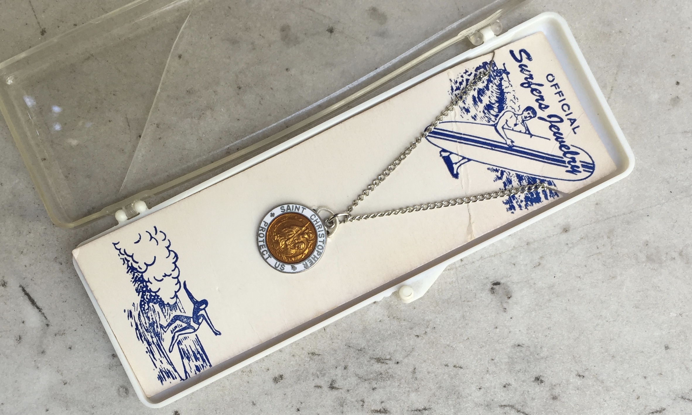jewelers st christopher enamel necklace