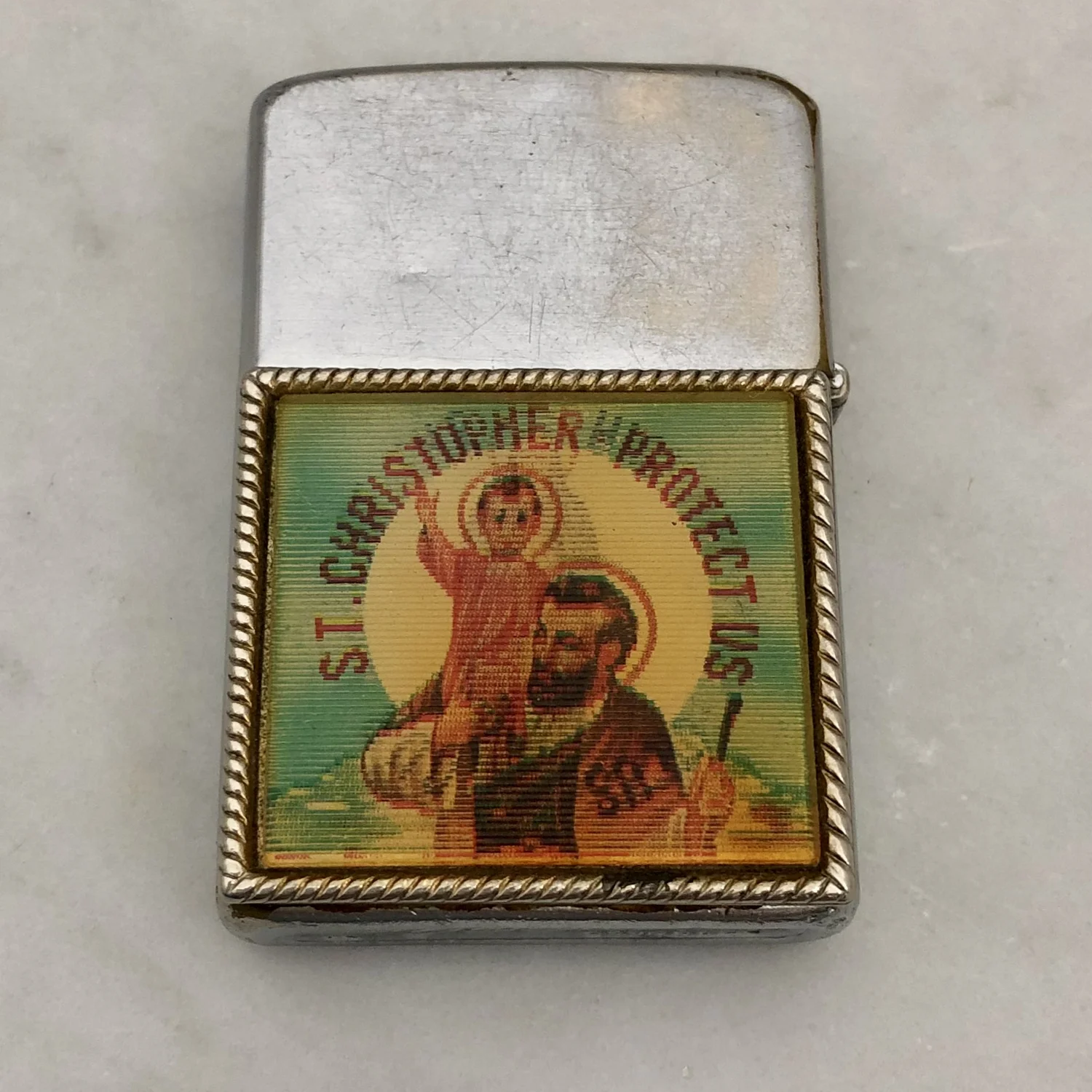 Vintage St Christopher ~ Our Lady of the Highway 3D Changing Vintage St Christopher ~ Our Lady of the Highway 3D Changing