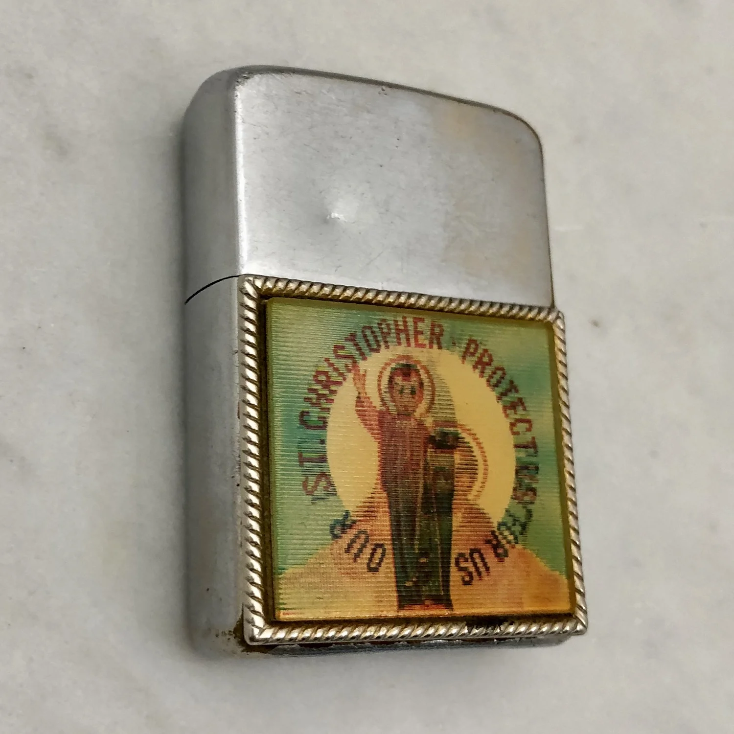 Vintage St Christopher ~ Our Lady of the Highway 3D Changing