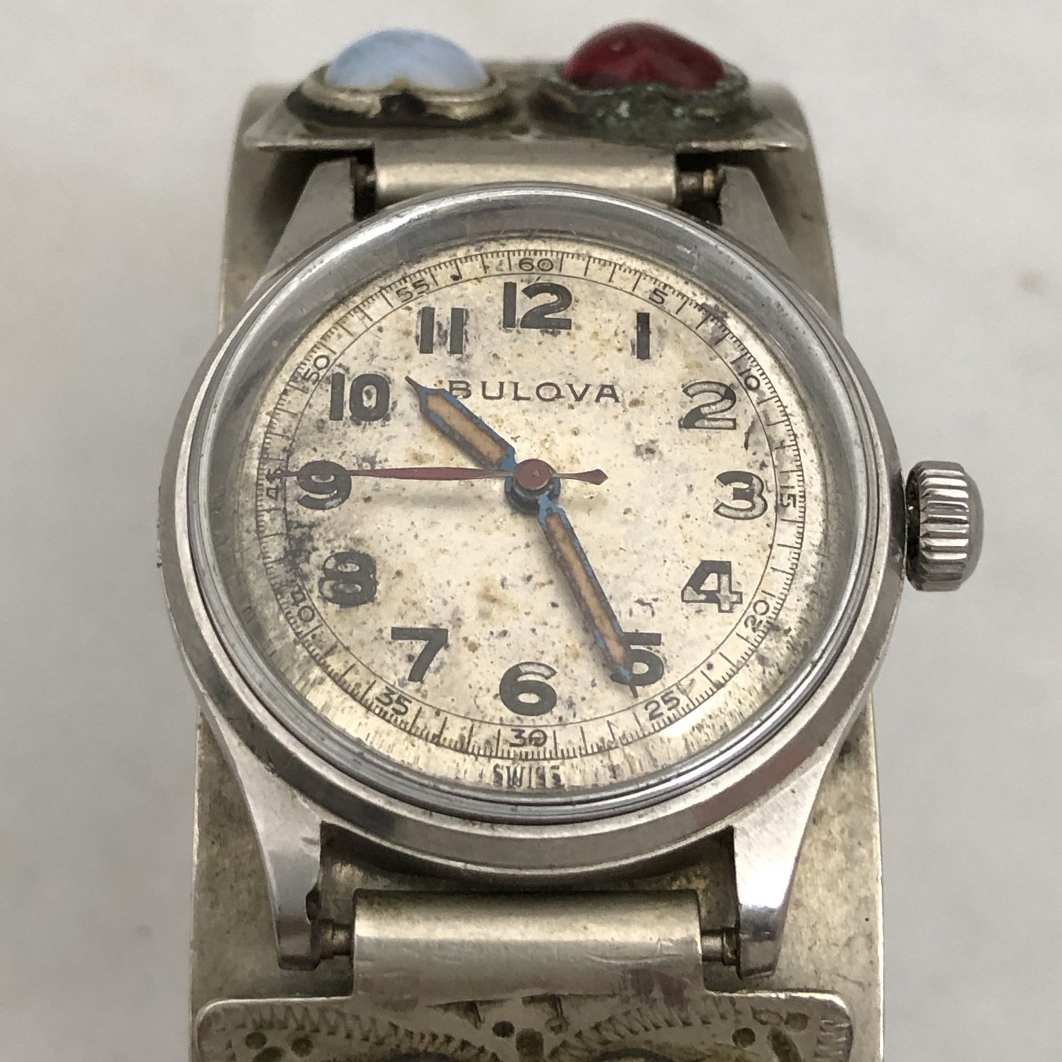 Bulova Ww2 Gi Watch Post WW2 Jeweled Sweetheart Watch Cuff — Worn