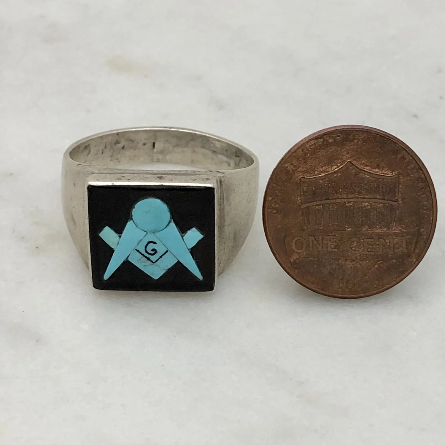 指輪・リング Vintage Fred Harvey Style Ring Vintage Fred Harvey Era Silver & Turquoise Secret